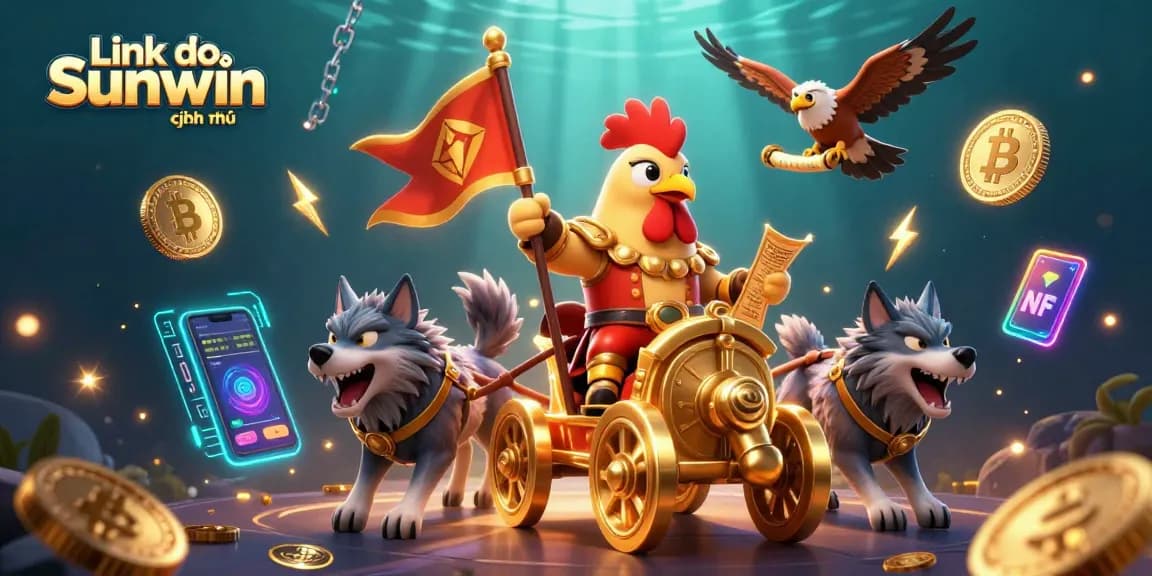 Engage with the thrilling Link vào Sunwin chính thức gaming experience featuring vibrant 3D casino illustrations.