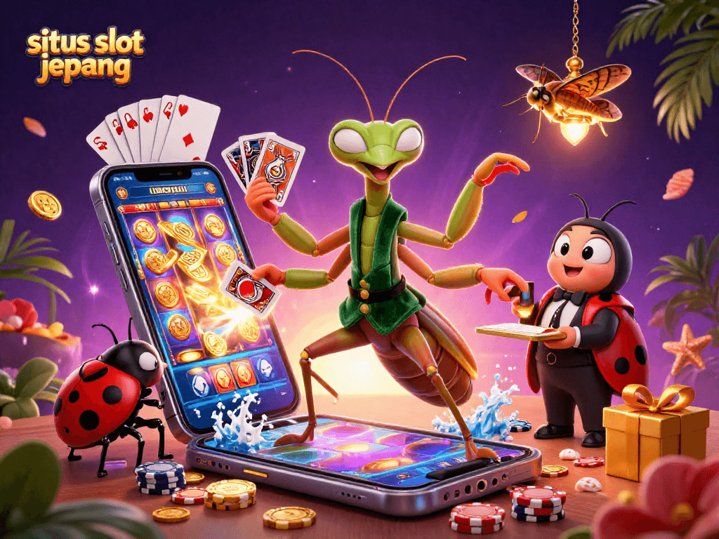 Experience thrilling wins at situs slot jepang with vibrant casino elements and engaging characters.