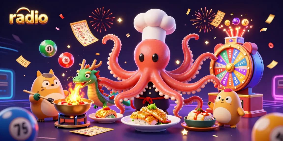 Engage with exciting radio-themed casino activities featuring vibrant characters and dynamic elements.
