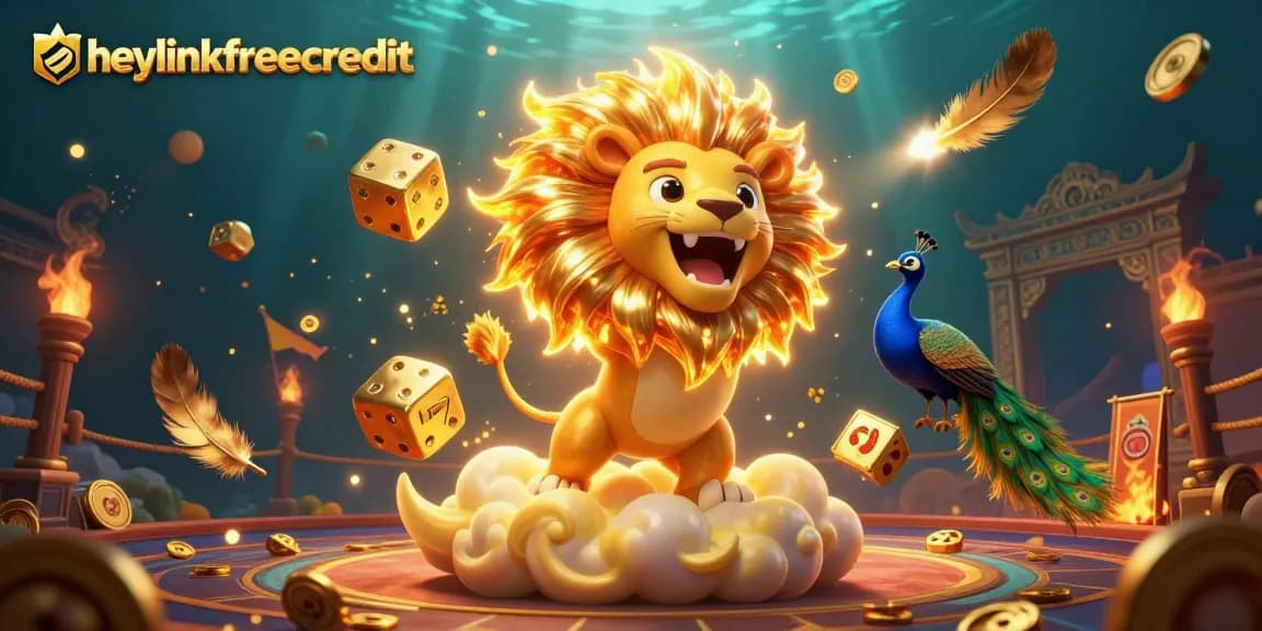 heylinkfreecredit: Enjoy a vibrant casino scene showcasing thrilling slot games and dynamic characters