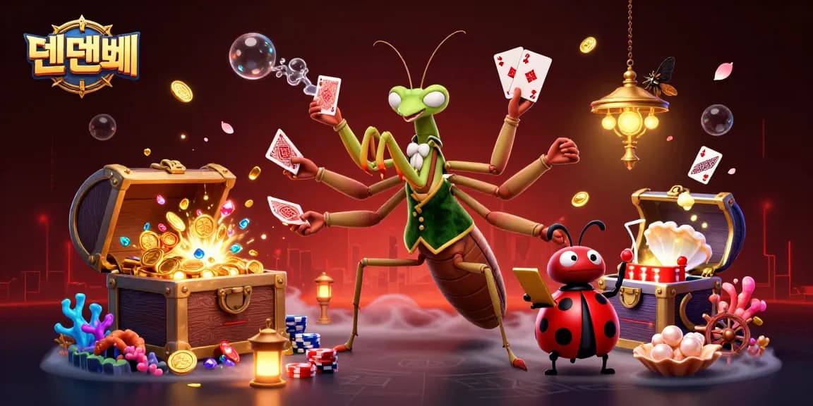 Experience winning strategies at 텐텐벳 with dynamic casino elements in this vibrant 3D illustration.