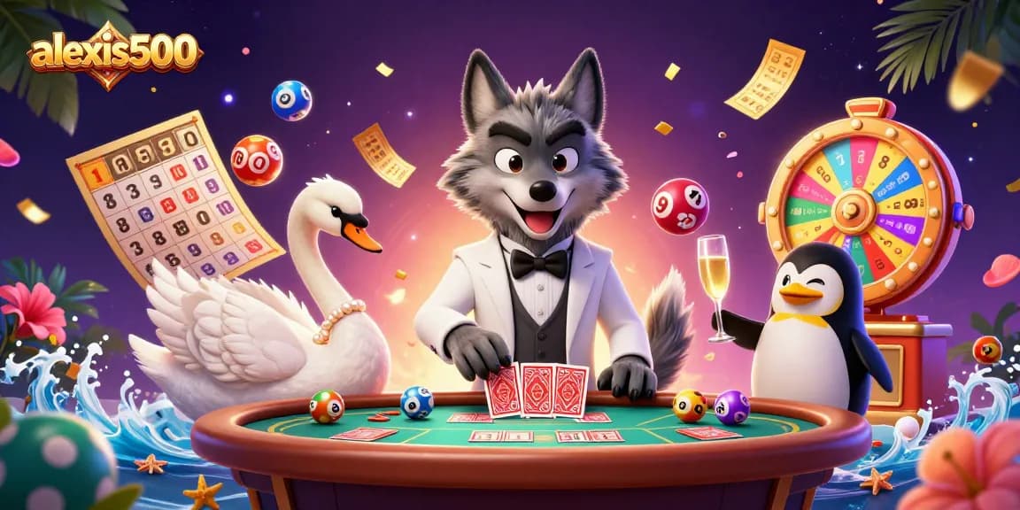 Engage with the exciting world of alexis500 through dynamic lottery elements and charming casino characters.