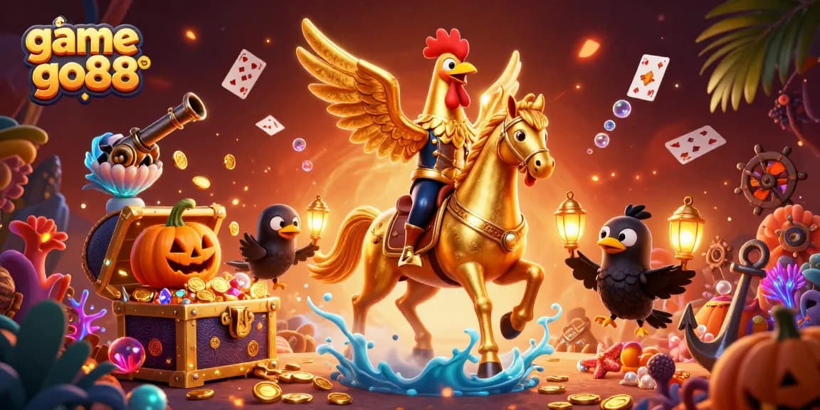 Experience the excitement of game go88 in this vibrant, dynamic casino illustration.