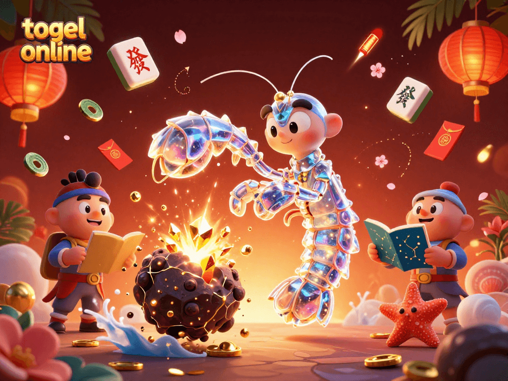 Experience thrilling togel online gameplay with vibrant casino elements in a dazzling 3D illustration.