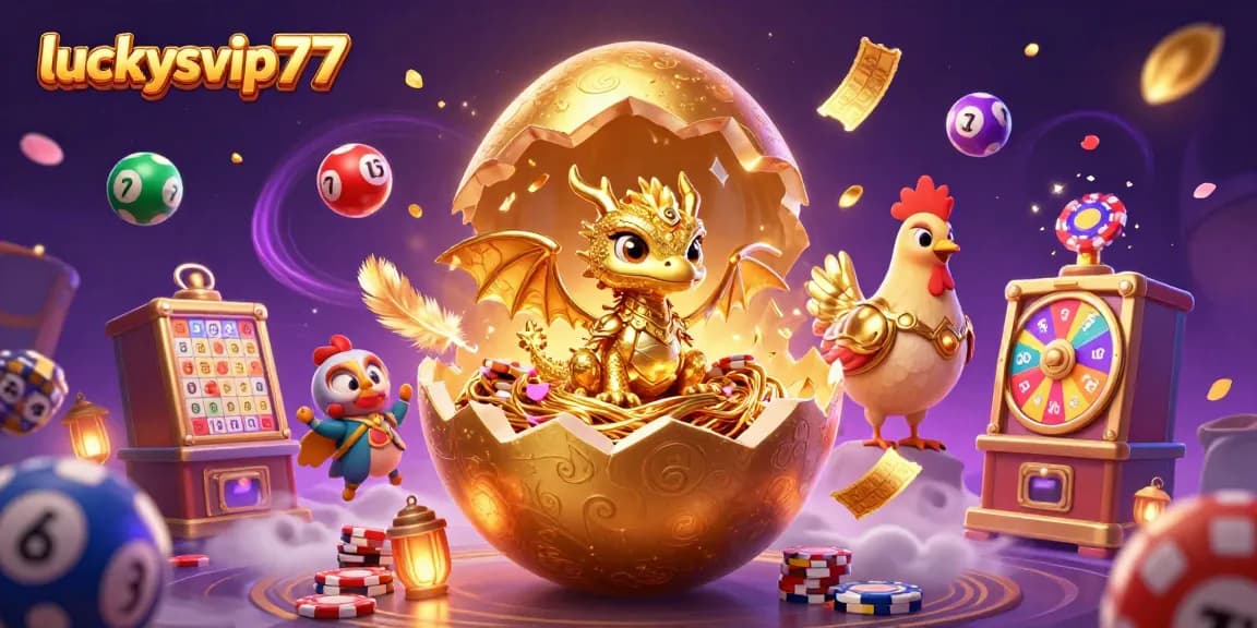 Experience the thrill of winning with luckysvip777 as the golden dragon emerges in vibrant casino atmosphere.