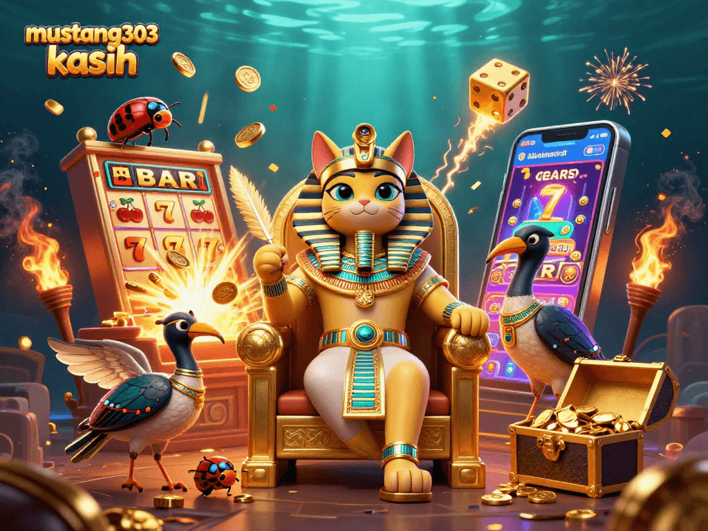 Experience the excitement at mustang303 kasih with vibrant slot machine jackpots and captivating casino elements.