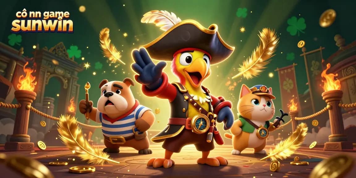 Experience the vibrant gameplay at cổng game sunwin with thrilling characters amidst gold coins and dynamic elements.