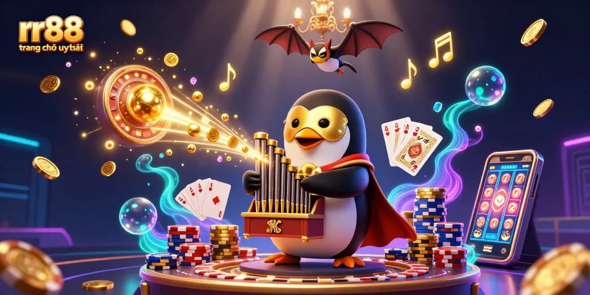 Engage with rr88 trang chủ uy tín while watching dynamic casino action featuring a charming penguin.