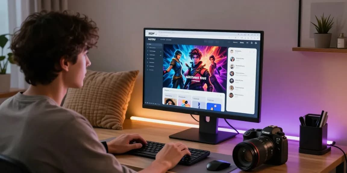 Engaging with an nsfw ai platform on a modern home computer setup.