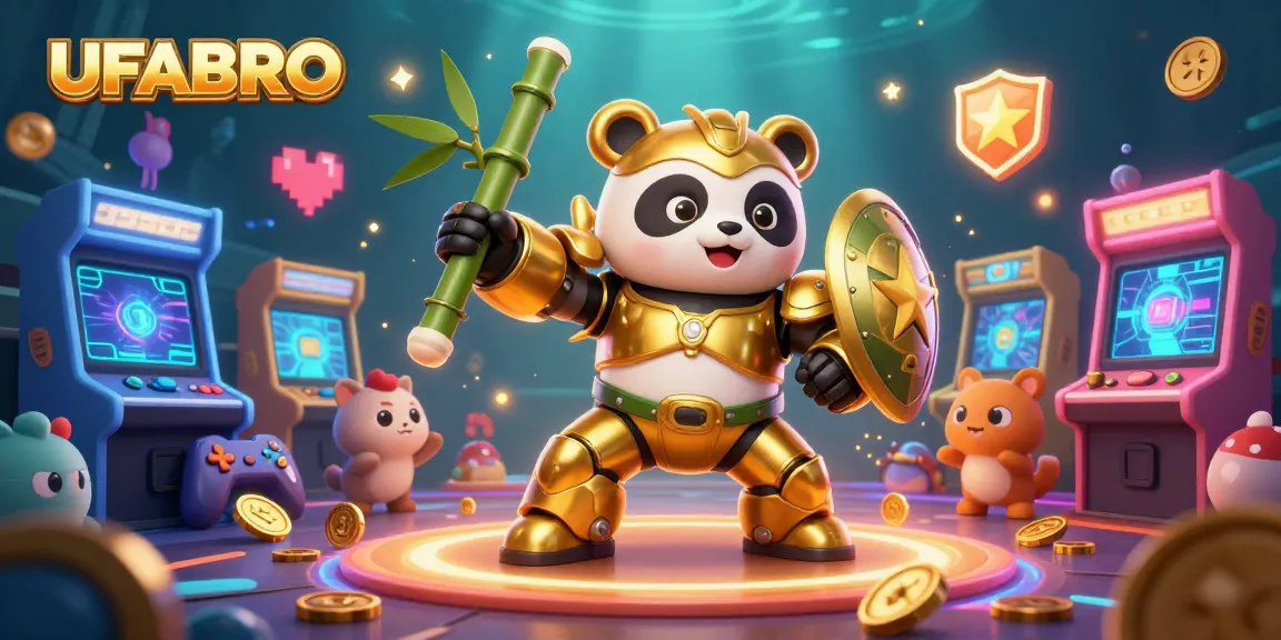 Experience the thrill of UFABRO online gaming with this vibrant, dynamic digital illustration featuring captivating characters and arcade elements.