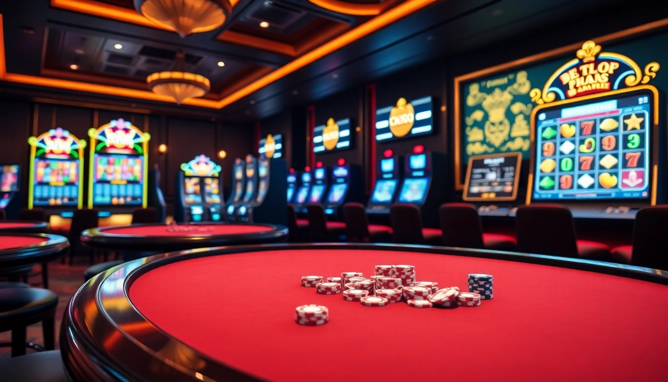 Experience the thrill of Bro138 with vibrant slot machines and colorful gaming elements.
