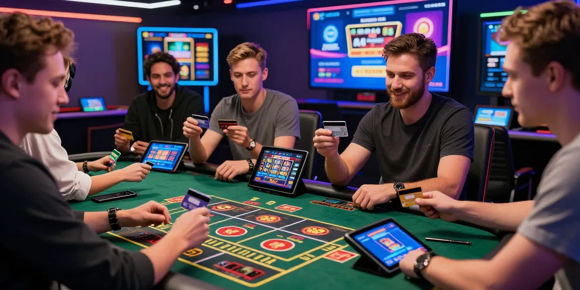 Players actively engaging at credit card casinos UK, showcasing exciting games and dynamic gameplay.