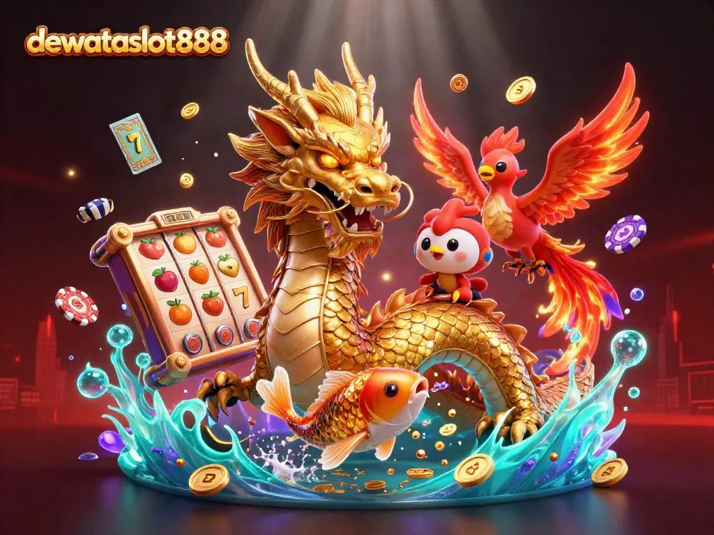 Gali kemenangan dengan dewataslot888, sambil menghadirkan permainan slot imersif dalam ilustrasi 3D.
