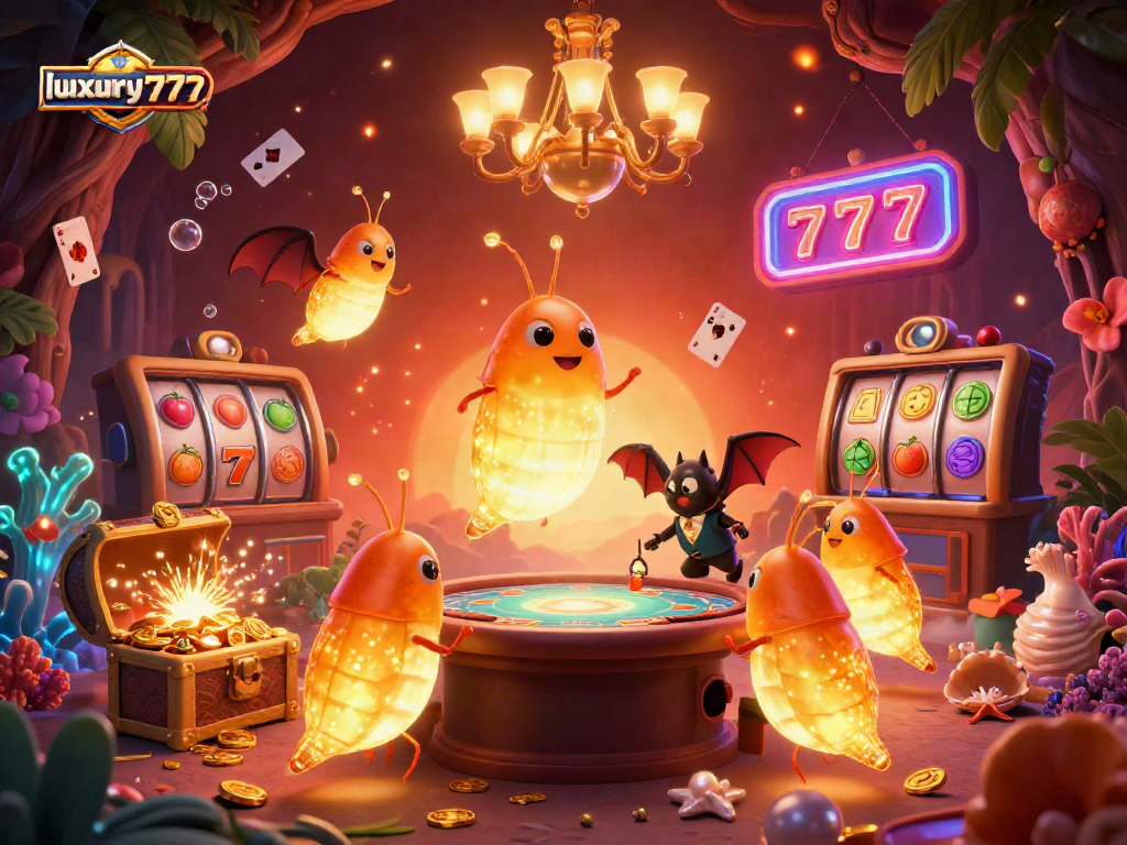 Mengalami keseruan permainan slot di luxury777 dengan lampu alami dan simbol-simbol cerah.