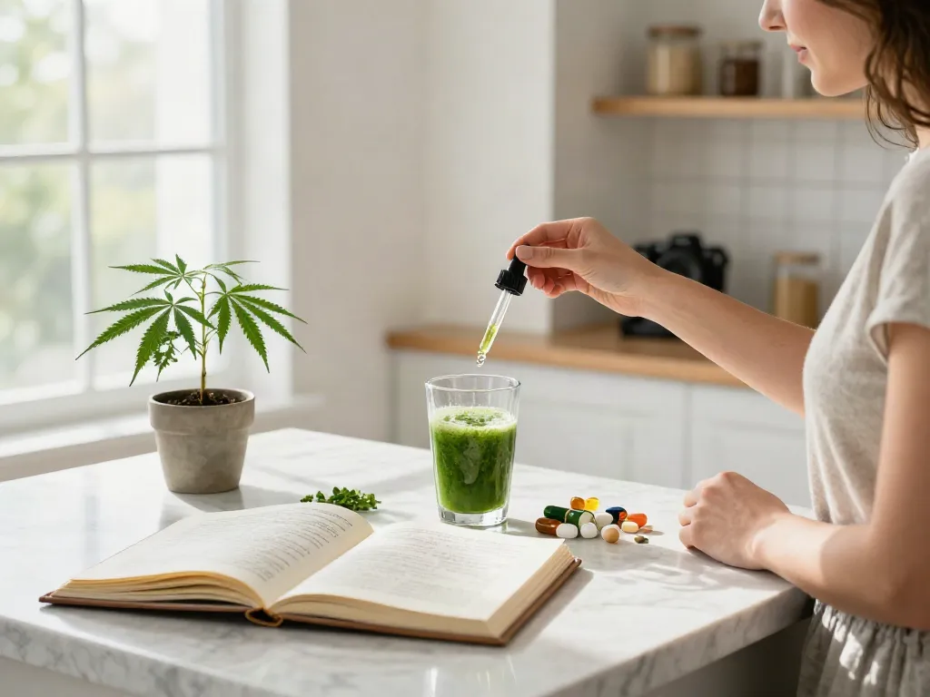 Discover cheap shatter Canada with CBD oil and natural wellness essentials in bright kitchen.