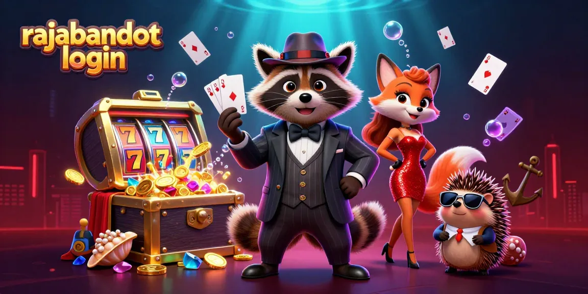 Experience seamless rajabandot login with a vivid casino-themed underwater scene featuring engaging characters.