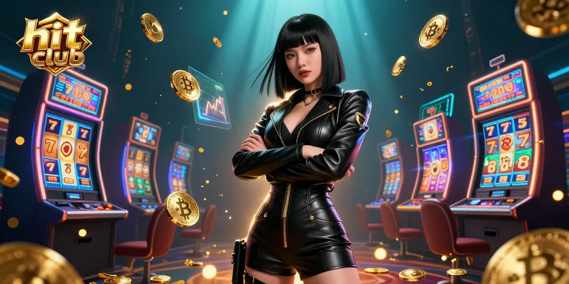 Experience the thrilling hit club with dynamic slot machine action and vibrant casino aesthetics.