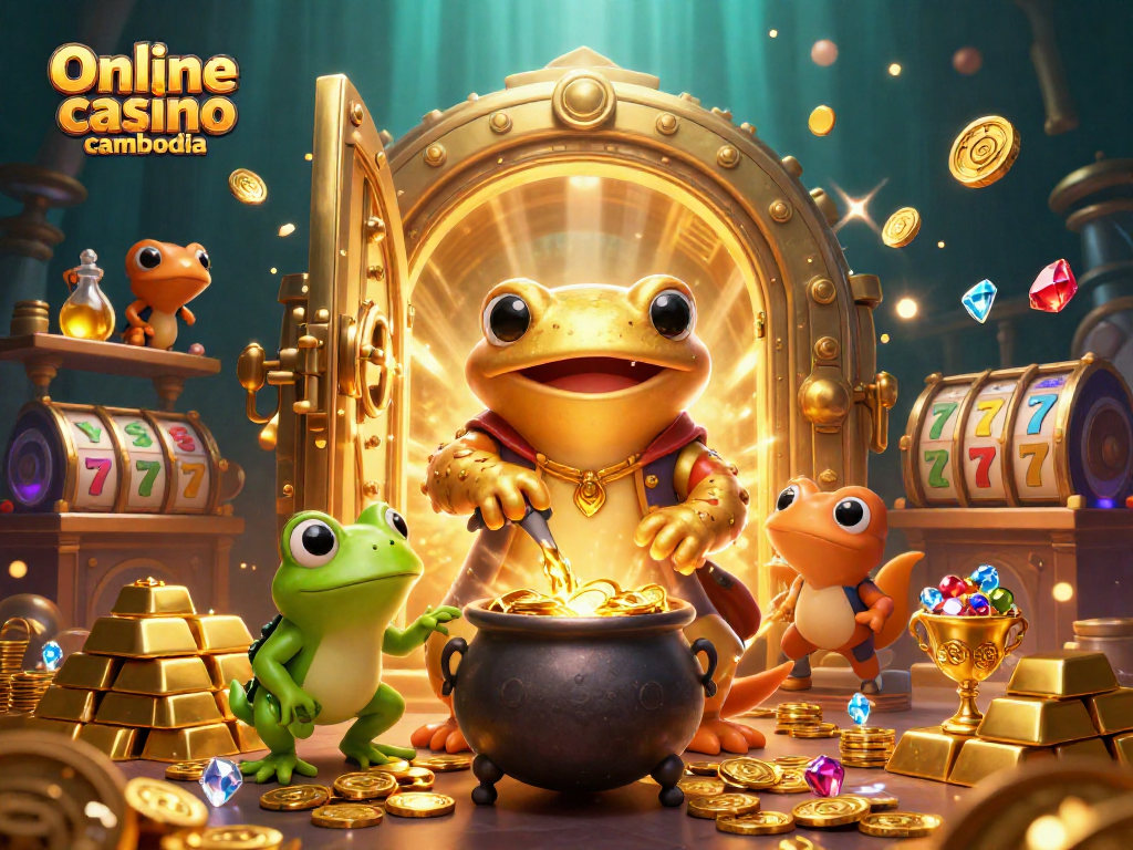 Experience dynamic online casino action in Cambodia with captivating gaming scenes.