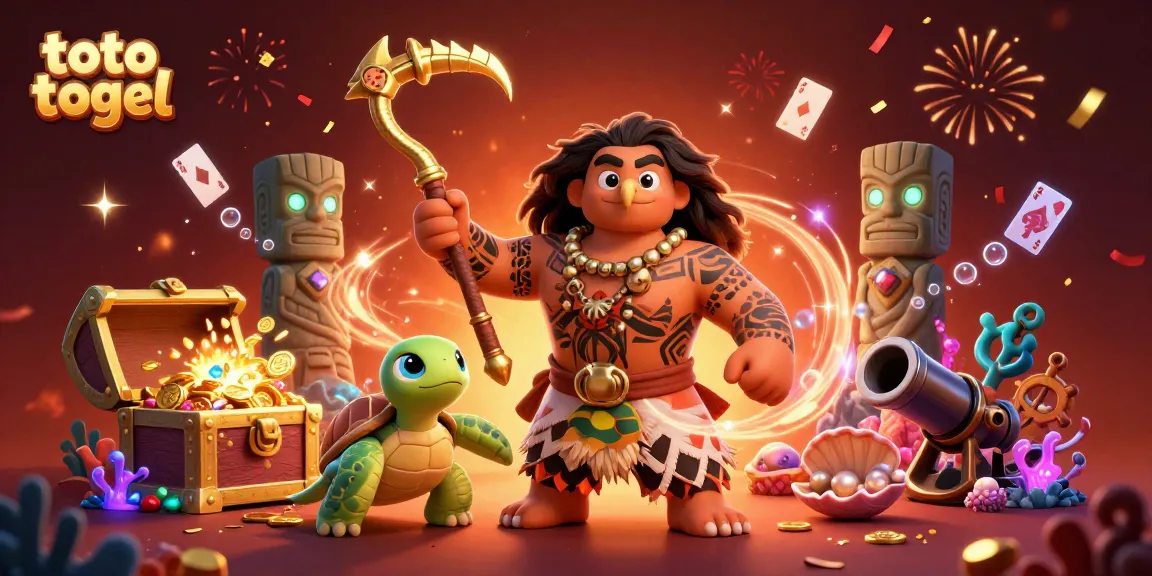 Experience excitement with toto togel in a vibrant 3D casino illustration full of action and colorful elements.
