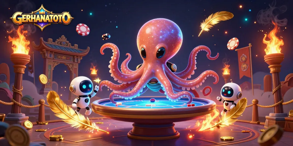 GERHANATOTO memimpin permainan poker dengan alien dan robot di kasino fantastis.