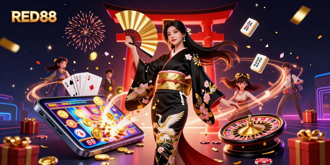 Engage with RED88's vibrant casino scene featuring exciting slot games and dynamic gaming elements.