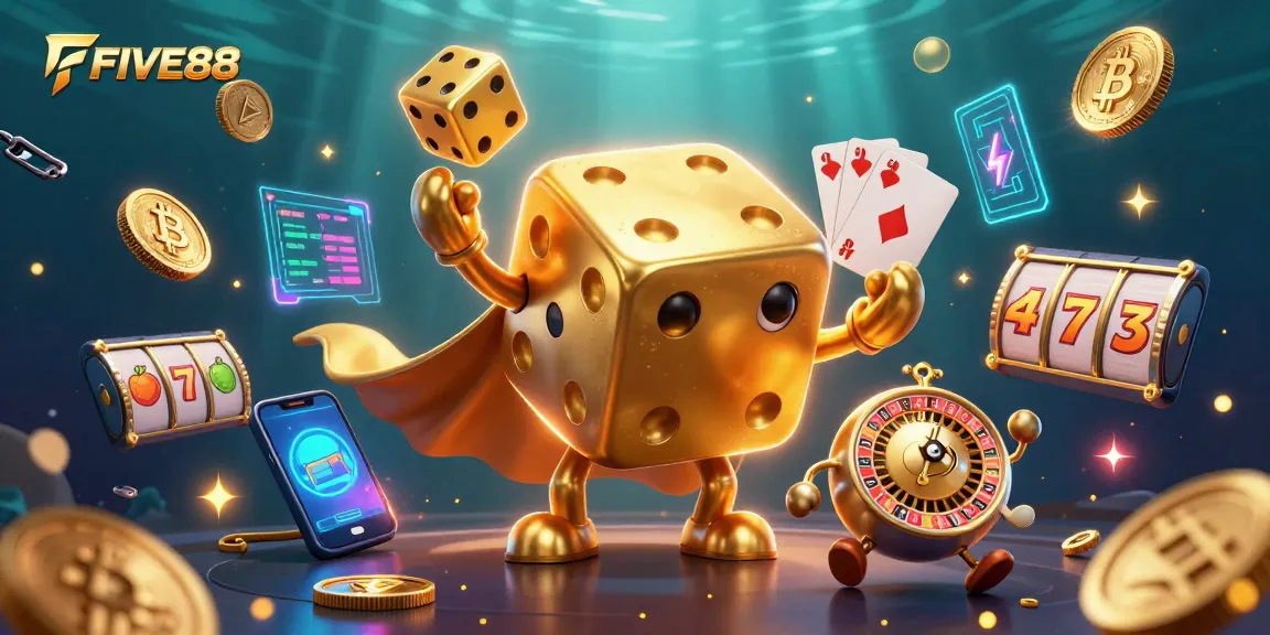 Experience thrilling gameplay at FIVE88 with dynamic slot machines and golden dice!