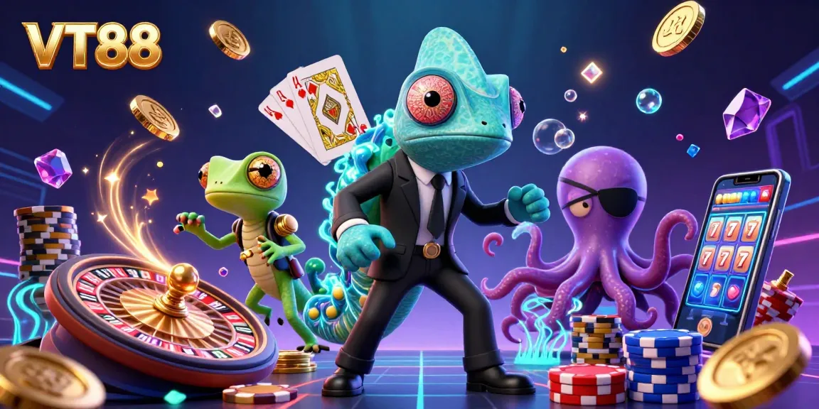 Experience the thrill of VT88 online casino with vibrant games, colorful characters, and dynamic action.