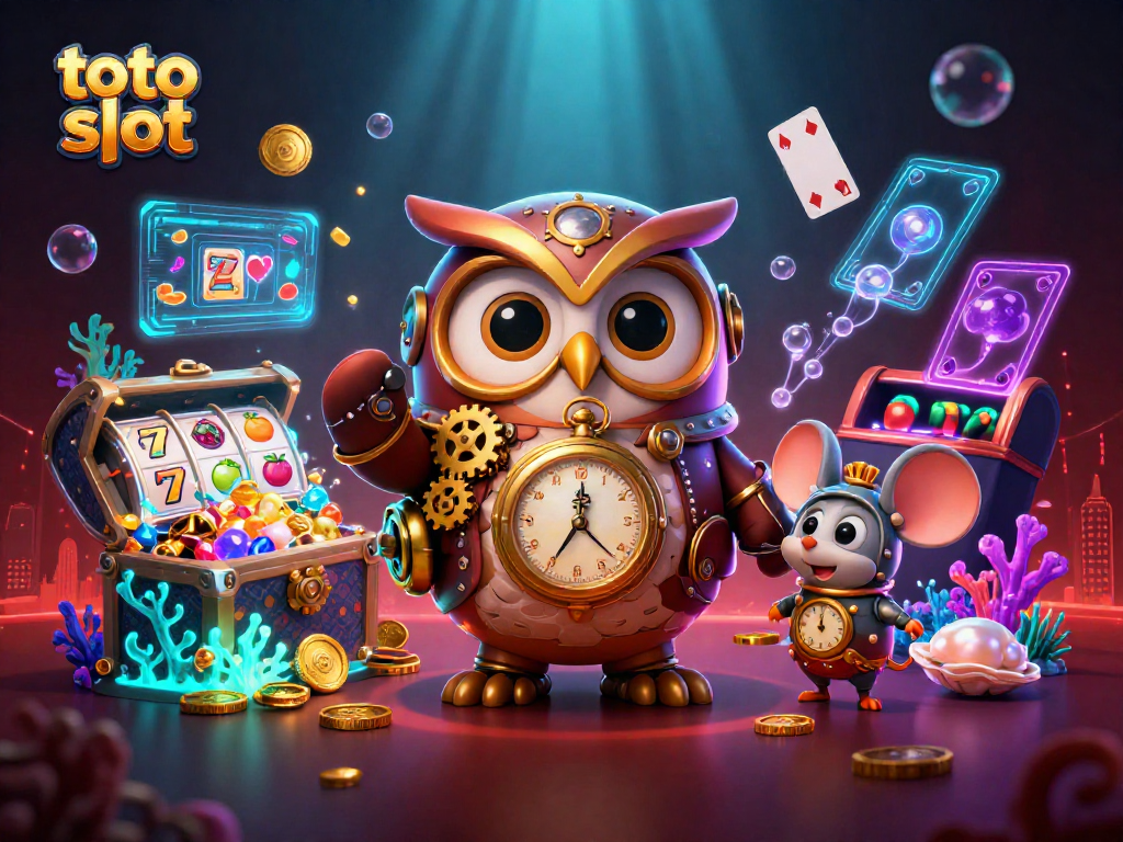 Engage in the exciting world of toto slot with this vibrant casino adventure illustration.
