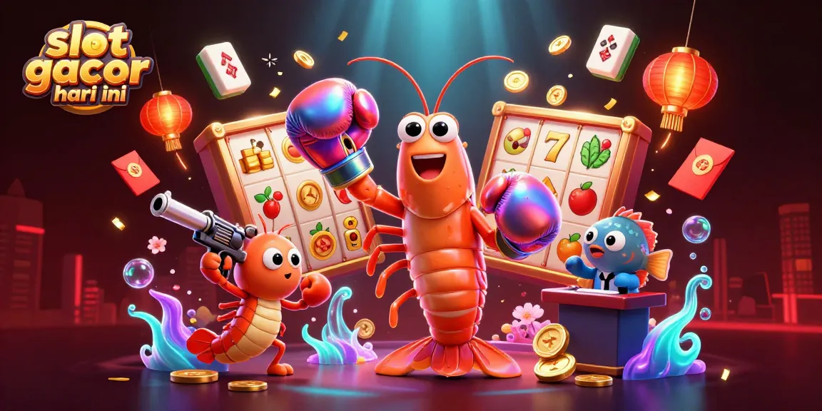 Nikmati slot gacor hari ini dengan karakter 3D berwarna-warni dan simbol permainan yang menarik di suasana kasino yang meriah.
