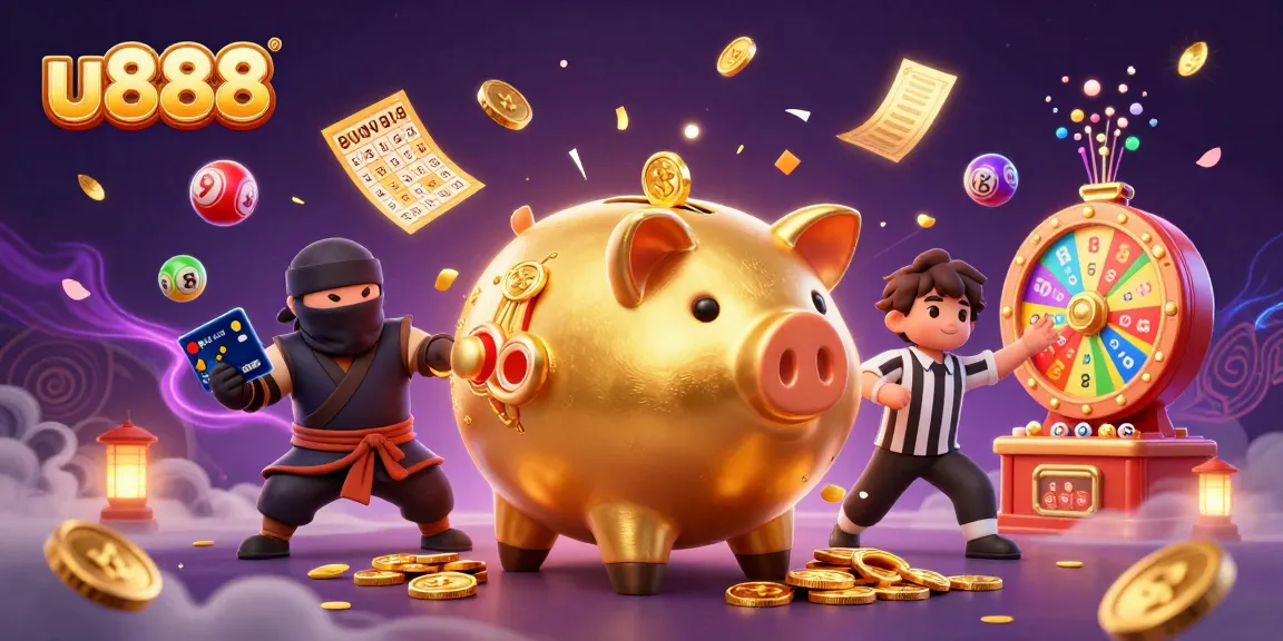 Experience thrilling wins with u888 as a sumo wrestler shakes money rain and vibrant lottery balls.