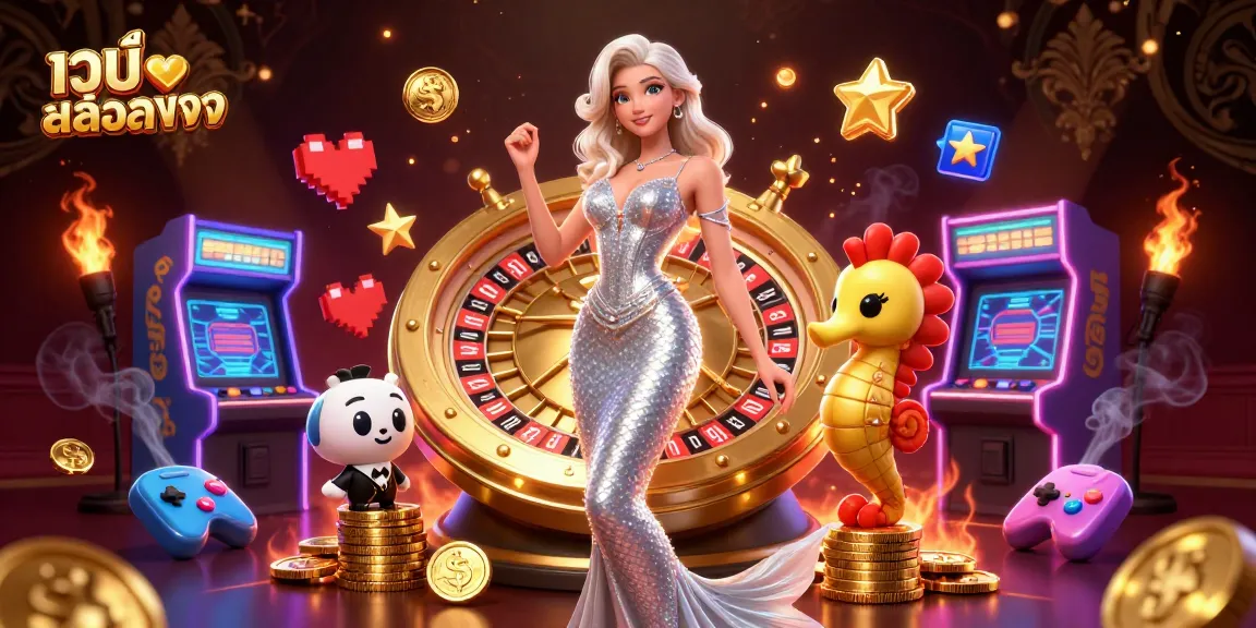 Spin the massive golden roulette wheel at เว็บสล็อตตรง for thrilling casino fun!