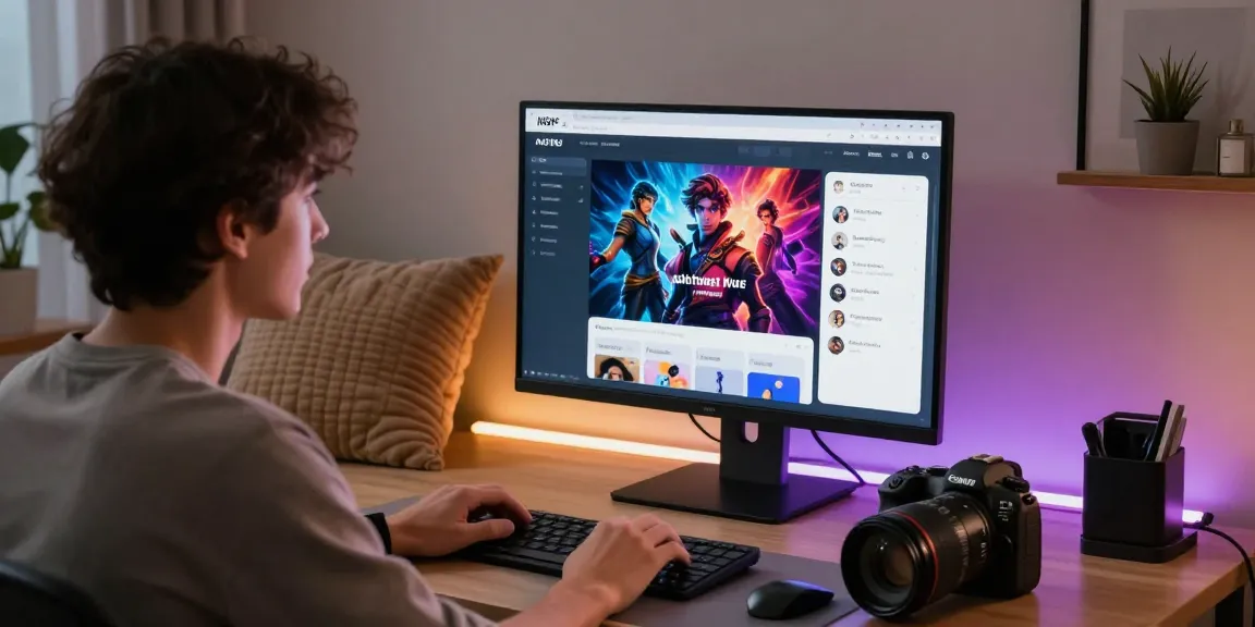 Engaging with an nsfw ai platform on a modern home computer setup.