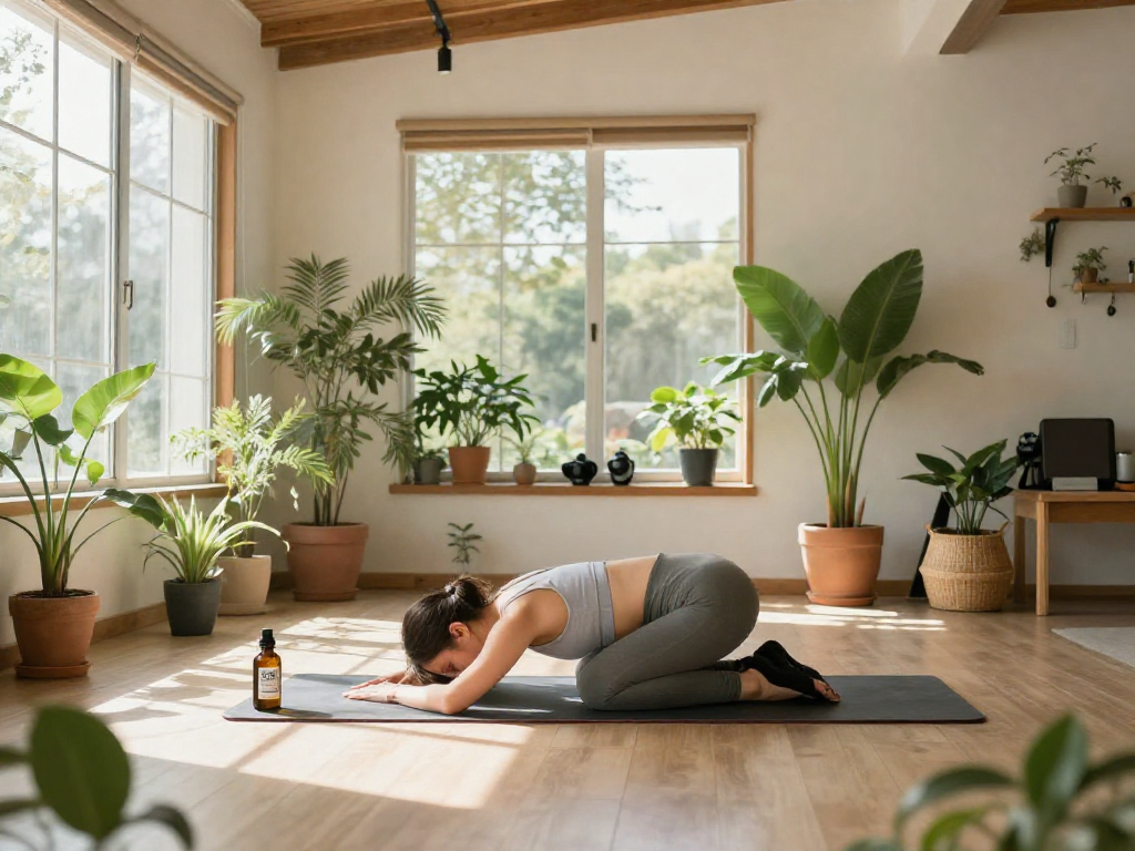Explore natural wellness with CBD oil during yoga practice, focusing on concentrate delivery near me and quality hemp products.