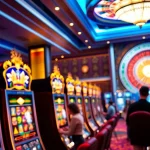 Experience vibrant slot gaming at situs slot with colorful machines and chips.