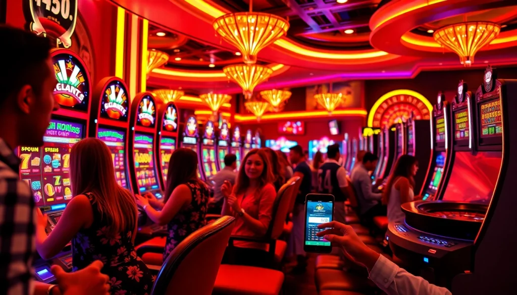 Engage in thrilling gaming experiences with batman138 login amidst a vibrant casino atmosphere filled with excitement.