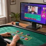 Pemain Ulat123 terlibat dalam permainan blackjack online, menampilkan interaksi dealer langsung dan gameplay yang mendebarkan.