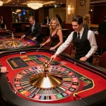 Enjoying thrilling moments at the cm8888 roulette table as players eagerly place bets and watch the wheel spin.