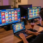 Engage in exciting gameplay on gta togel with colorful slot machine graphics displayed