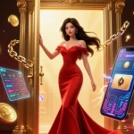 Experience thrilling gameplay with rejekibet's dynamic casino scene filled with slot reels and digital elements.