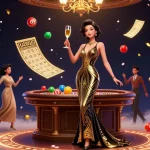 Experience the royal casino with vibrant lottery balls, glamorous characters, and immersive gambling elements.