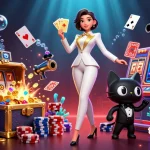 Win big at jun88 with this vibrant 3D casino scene featuring card games and dynamic visuals.