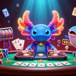 Play exciting slot games surrounded by vibrant characters and casino elements.