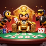 DA88 enhances poker excitement in a vibrant casino scene featuring unique characters and rich details.