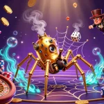 Win big at bj 88 as the spider traps dice in its golden web of luck.