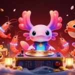 Experience winning at ATAS Casino with vibrant characters and exciting game elements in this dynamic scene.