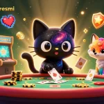 Situsjudibolaresmi showcases a cosmic casino scene with characters engaging in immersive gaming action.