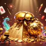 Engage with the crazyvegas best real money online casino through a vibrant 3D cartoon illustration of golden beetles and casino symbols.