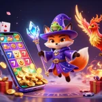Spin to win with slot gacor 777 as a mystical wizard fox and phoenix join the gaming fun!
