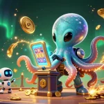 Experience thrilling slot action with an alien octopus at the holographic slot machine!