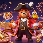 Experience thrilling gameplay with ufo777, featuring a pirate bear and treasure in a vibrant casino
